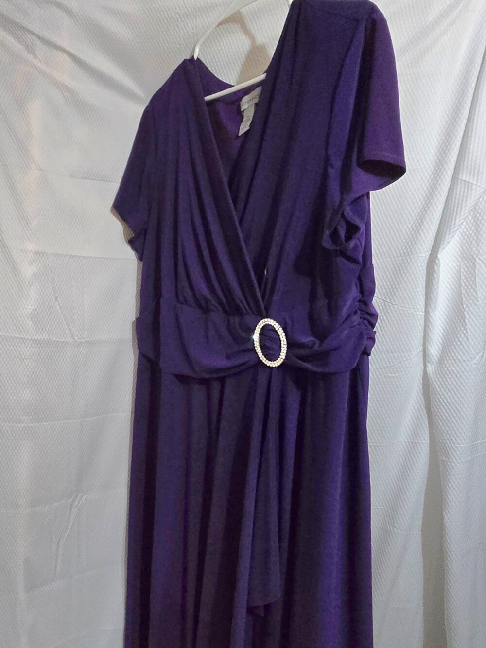 Catherines Purple Rhinestone Buckle Dress – Women's Plus Size 2X